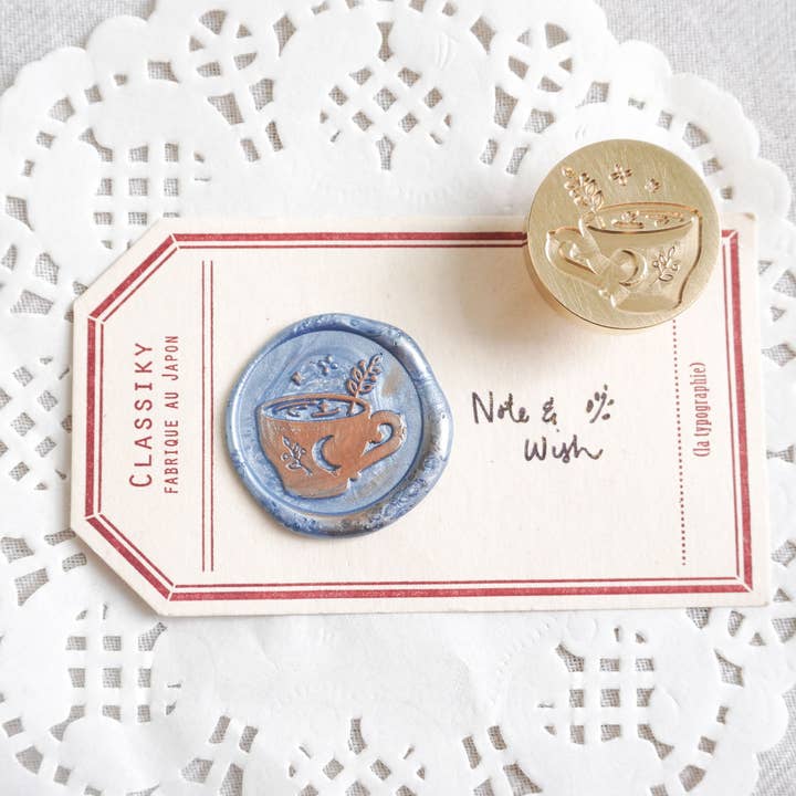 Note & Wish - Wholesale Rubber/Decorative Stamp - Cup of Magic Wax Seal Stamp, Note & Wish Original Seal Stamp
