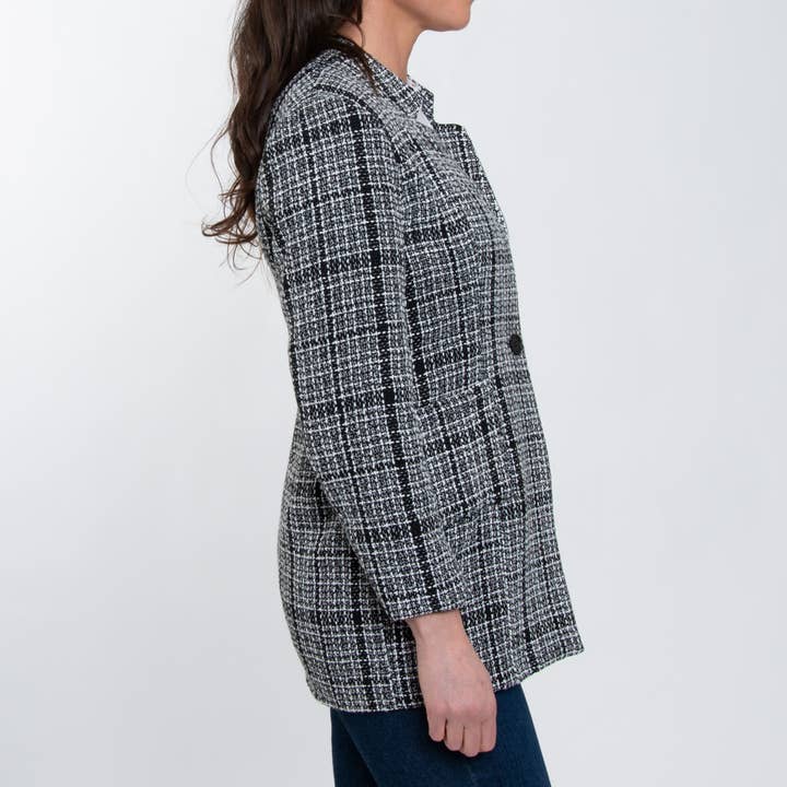 Elsie & Zoey - Wholesale Blazer - Women's - SALE - 6 Piece Lyra Plaid Long Boucle Blazer Assortment10