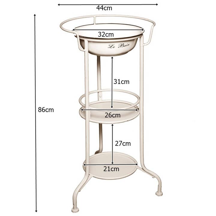 Ambiente Haus - Vente Tables d'appoint pour salle de bain - lavabo avec support4