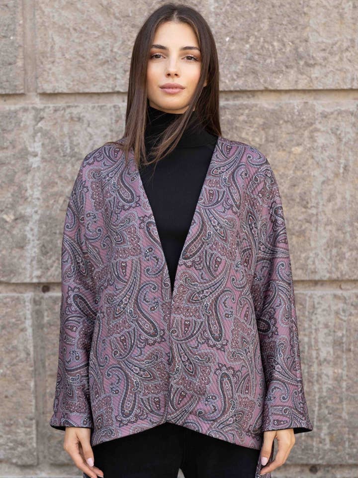 DOPPELSEITIGES PAISLEY IN ANTIK-ROSE für den Großhandel von Halapage