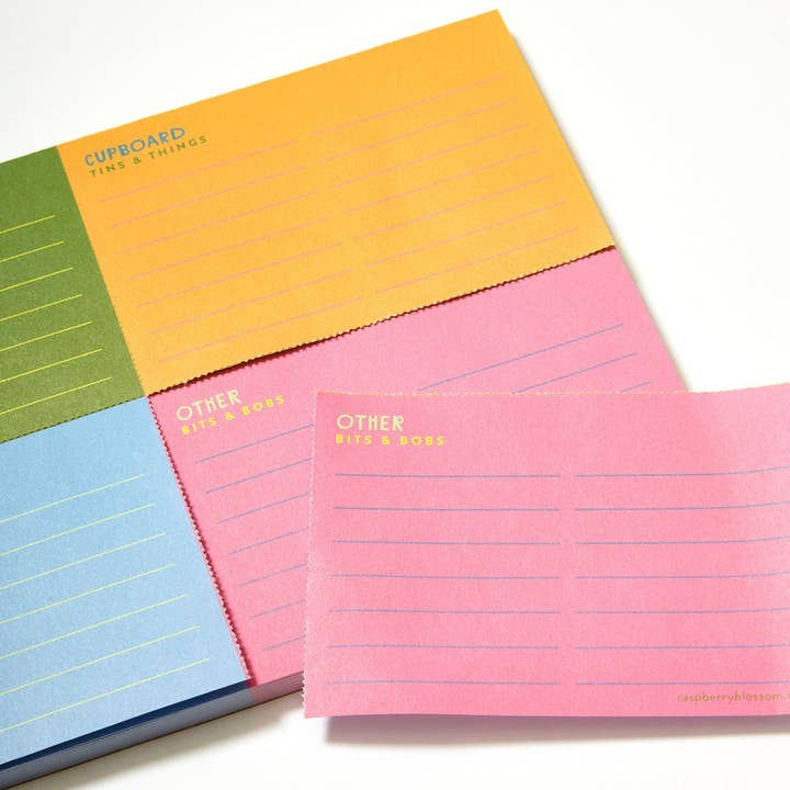 Raspberry Blossom - Wholesale Notepad - Colourful Tear Off Food Shopping List Notepad3