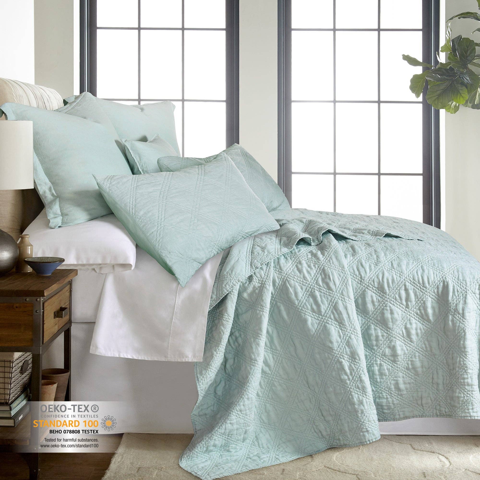 Levtex Home - Wholesale Bedding Pillowcase/Sham - Washed Linen Quilted Sham23
