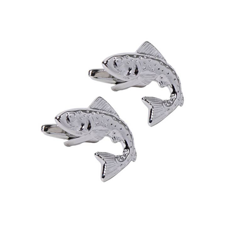 Selini New York - Wholesale Cufflinks - Silver Fish Novelty Cufflinks-CL1822