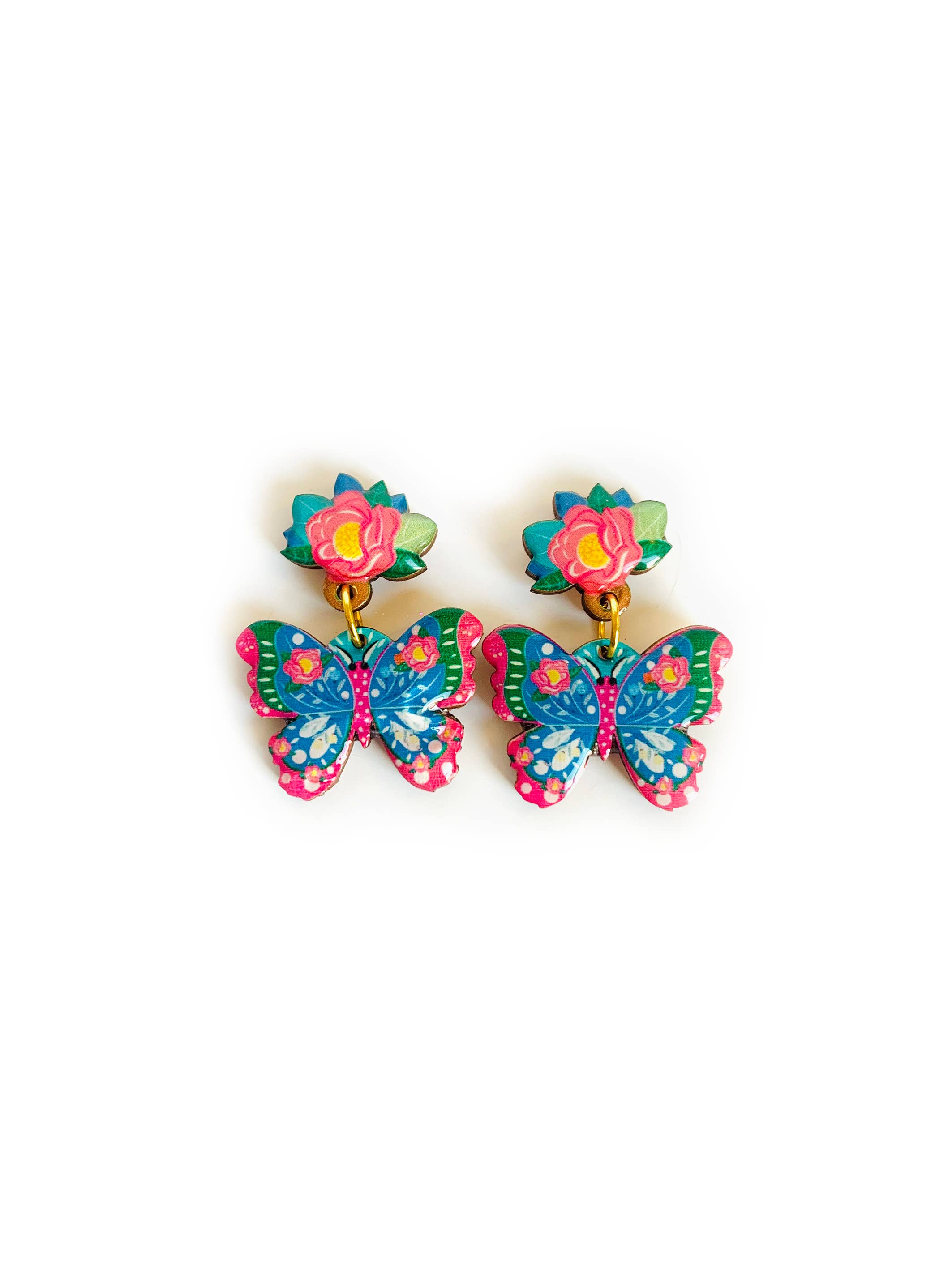 Rosie Rose Parker - Wholesale Dangle Earrings - big butterfly earrings summer bold earring statement