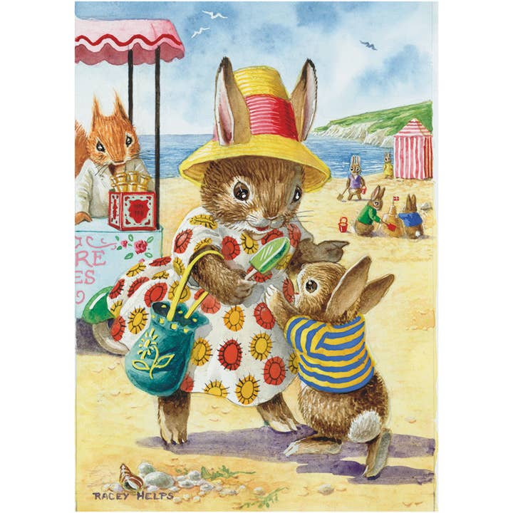 At the Sea-side - Racey Helps Postcard for wholesale by Ganymed Press