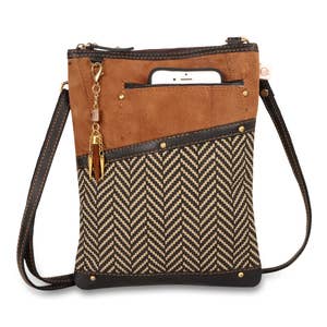 Wholesale Stylish new 3 colors canvas zip-up crossbody handbag IA003467 