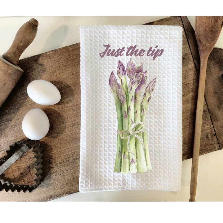 Just the tip, asparagus Hand Towel for wholesale by Rebel Roses