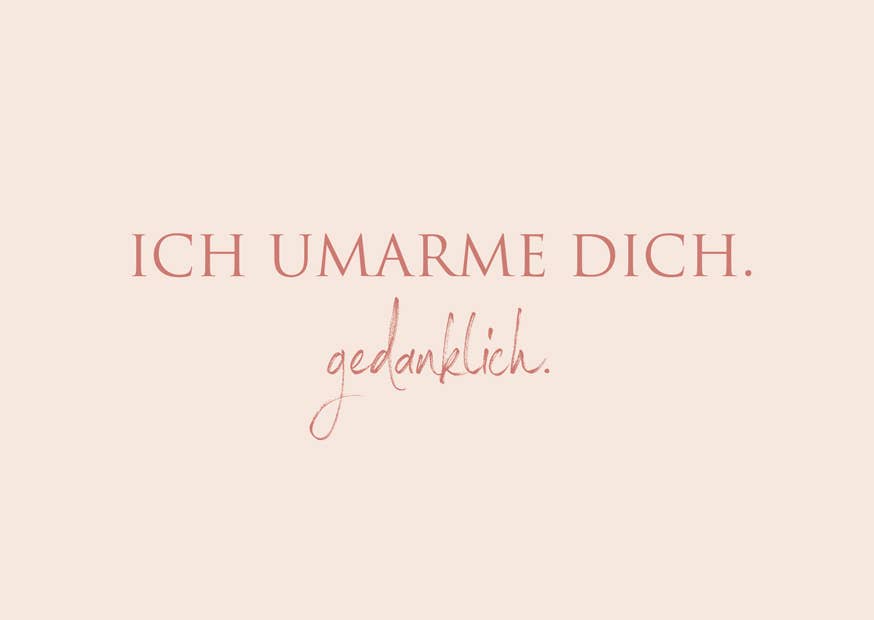 WUNDERWORT by Angela Gwinner – wholesale Vykort – vykort „Jag kramar dig. Tankfullt.“0