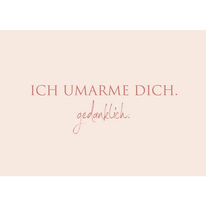 WUNDERWORT by Angela Gwinner – wholesale Vykort – vykort „Jag kramar dig. Tankfullt.“
