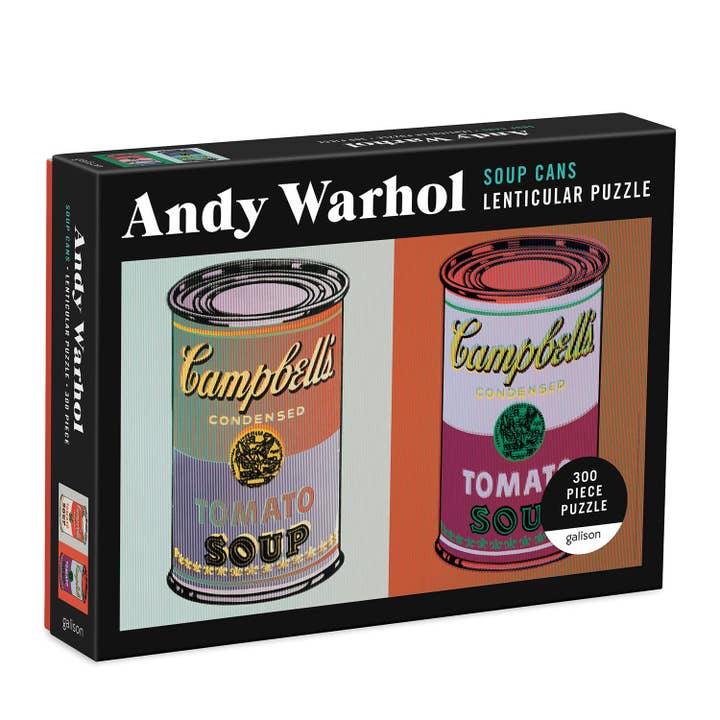 Chronicle Books - Wholesale Puzzle - Adult - Andy Warhol Soup Cans 300 Piece Lenticular Puzzle