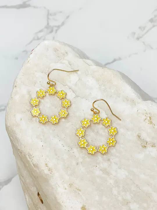 Daisy Ring baumeln Ohrringe für den Großhandel von Prep Obsessed Wholesale