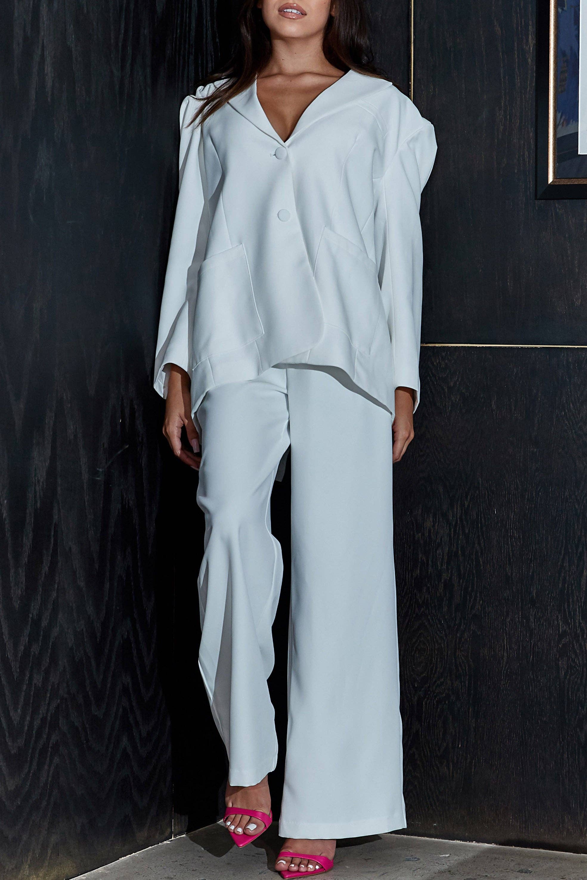 Athina Collection - Wholesale Top & Pant Set (NOT Loungewear) - Women's - Relaxed Oversized Classic Blazer Set3