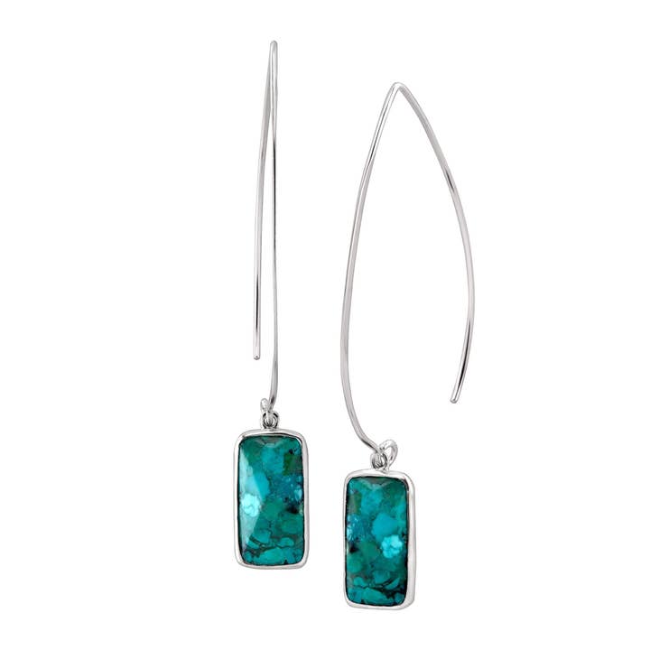 Silpada 'Oasis' Compressed Turquoise Drop Earring for wholesale by Silpada