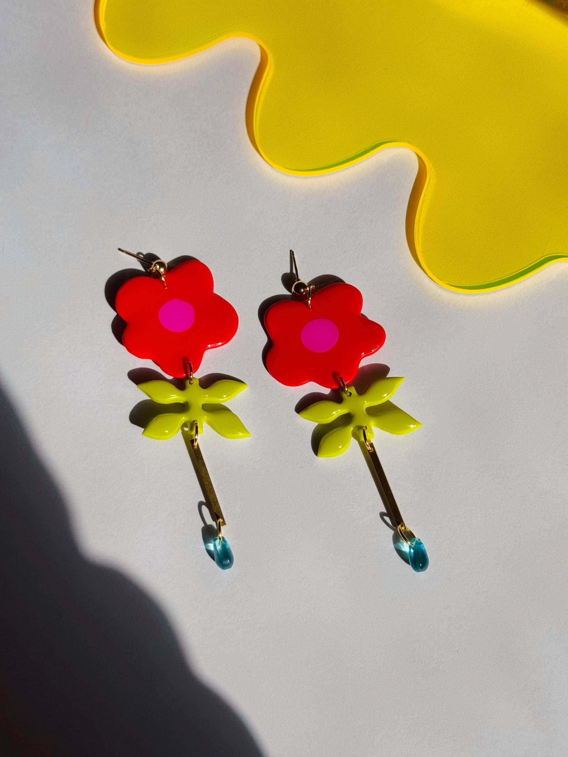 Delaney and Blu - Wholesale Dangle Earrings - Flower Droplets3