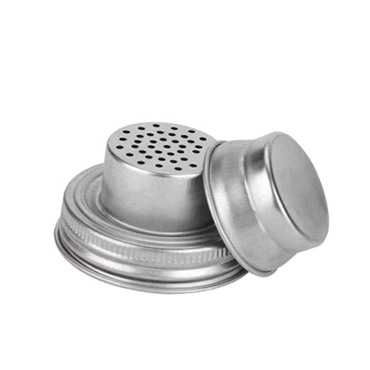 Stainless Steel Cocktail Shaker Lid - 2 Pack, Regular Mouth for wholesale by Two Lumps of Sugar