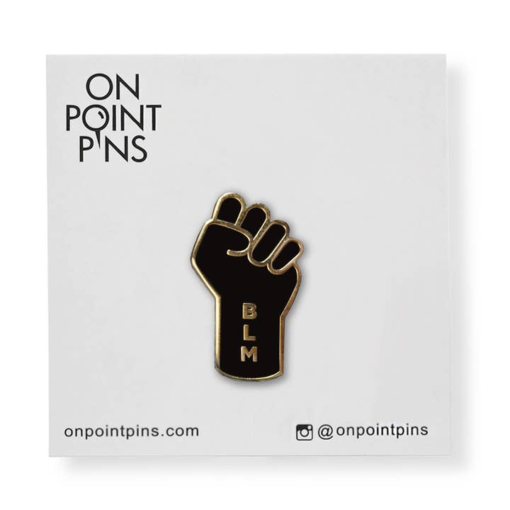 On Point Pins - Wholesale Lapel pin/button - Black Lives Matter Resist Raised Fist BLM Fundraiser Pin0