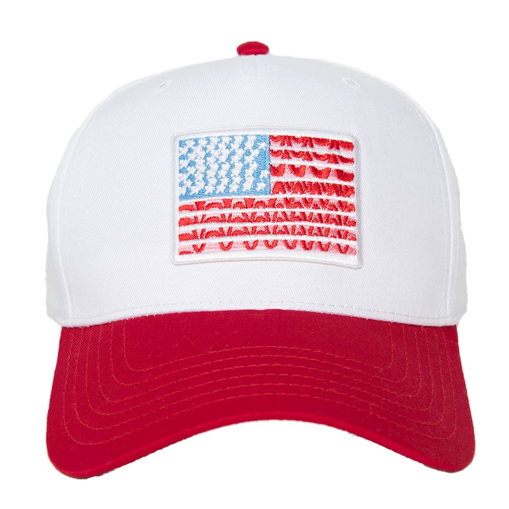 Katydid - Wholesale Trucker Hat - Women's - American Flag Wholesale Two-Toned Hat0