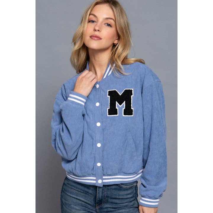 Paperdoll - Wholesale Varsity/Baseball Jacket - Women's - LONG SLV CODUROY VARSITY JACKET6