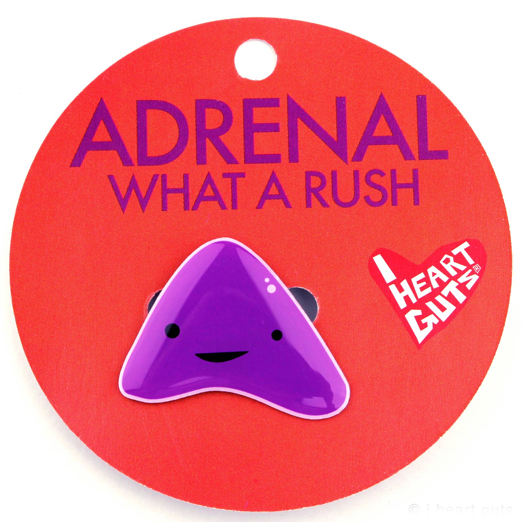 I Heart Guts | Organ Plushies Wholesale - Wholesale Lapel Pin/Button - Adrenal Gland Lapel Pin - What a Rush!0