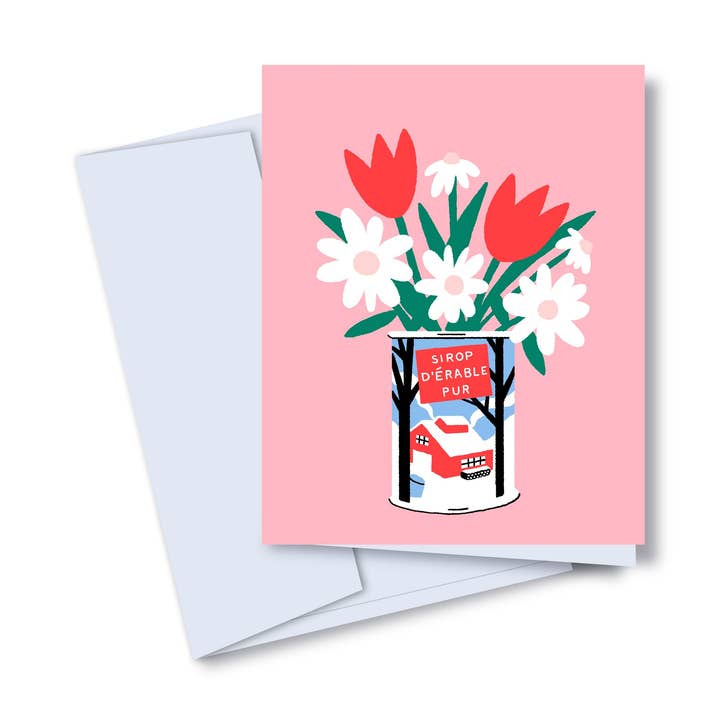 Maple sirup spring bouquet Greeting card for wholesale by Studio Toute