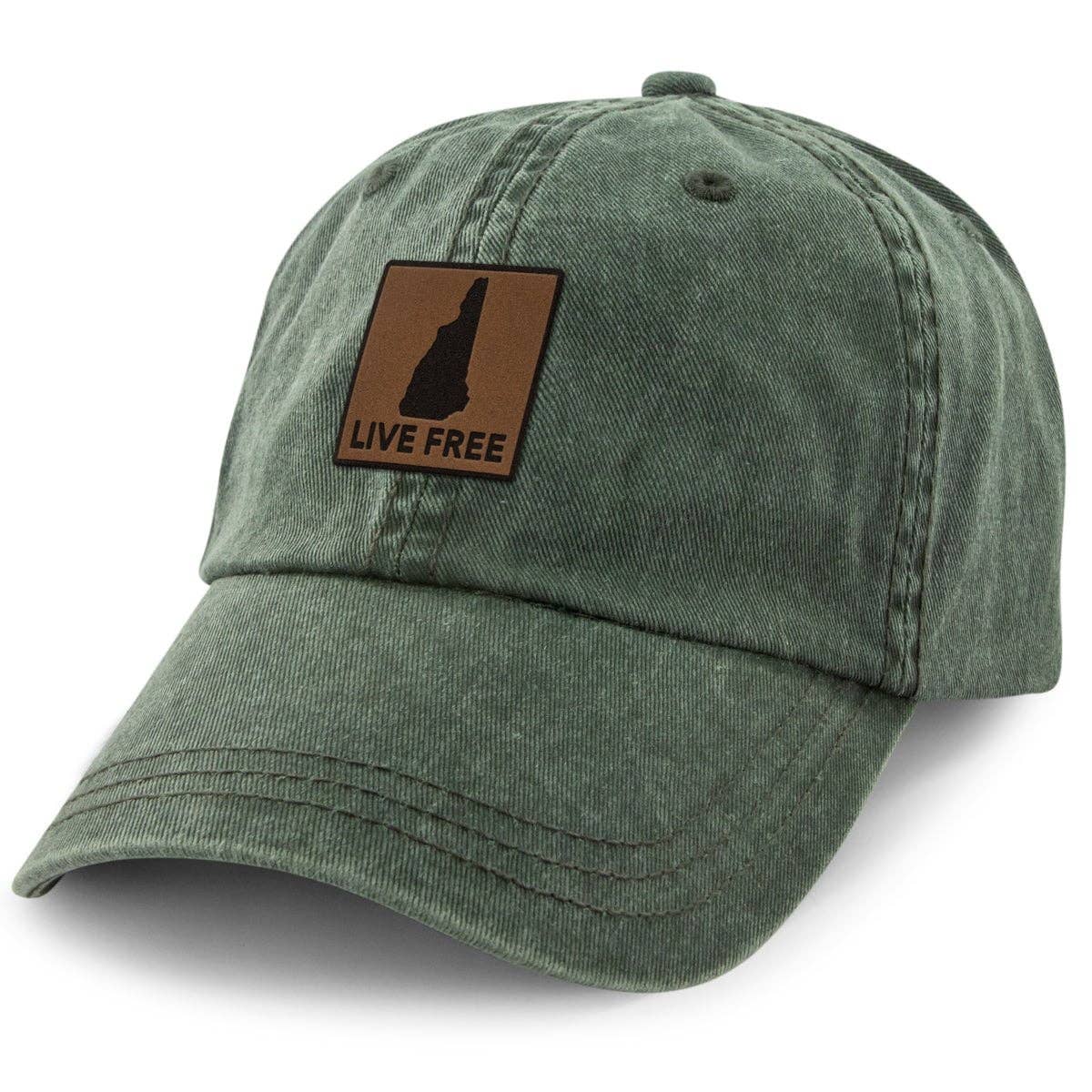 Chowdaheadz – Großhandel Basecap – Unisex – New Hampshire Damen-Hut mit Aufnäher aus gewaschenem Leder1