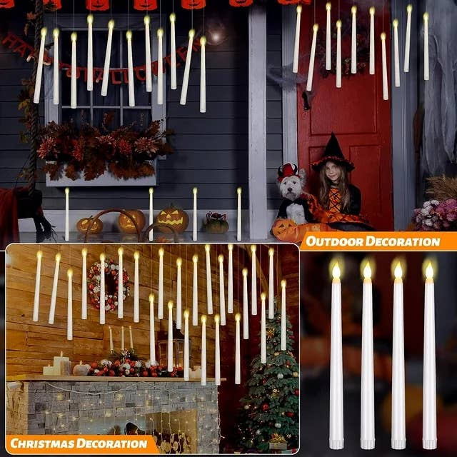 Buddha Ayurveda - Wholesale Decorating Tool - Floating LED Candles with Wands – 12pcs Magic Set
