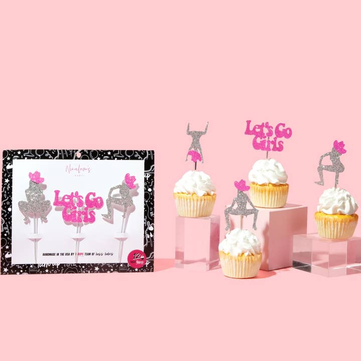 Ninalem's Party - Vente Décoration pour cake/cupcake - Toppers à friandises Let's Go Girls0