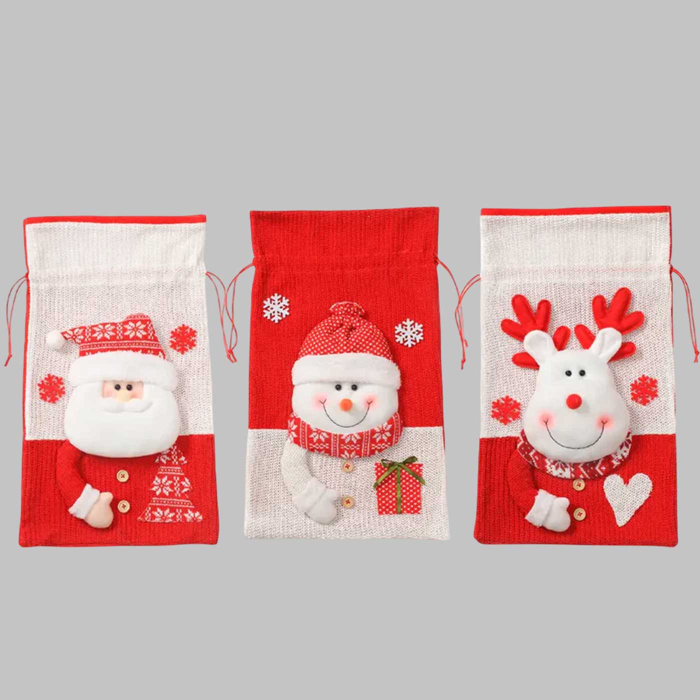 Zwende - Wholesale Christmas decoration - Crochet Cheer Gift Sacks | Xmas Gifting Ideas | Set Of 34