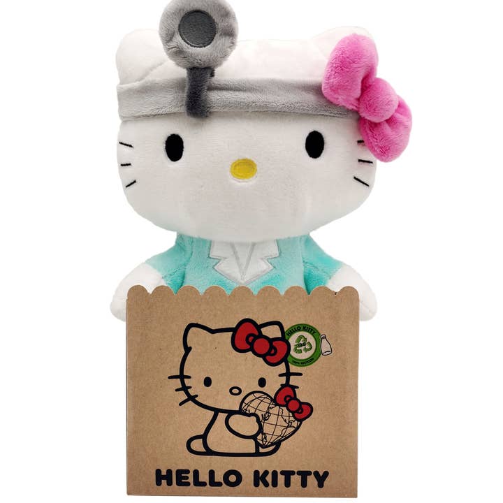 Joy Toy - Vente Peluche – enfant et bébé - HELLO KITTY DOCTEUR PELUCHE ÉCO 24 CM