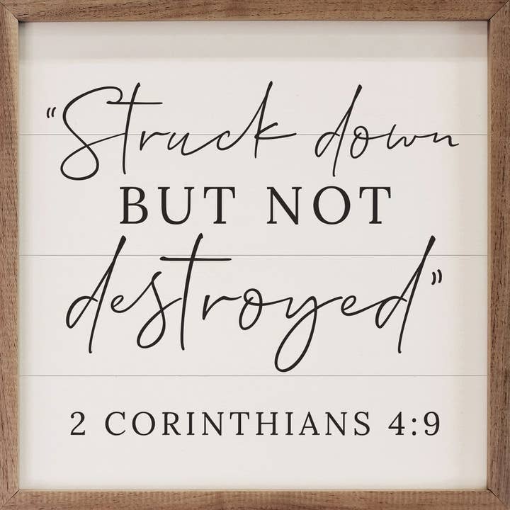 Struck Down 2 Corinthians 4 9 White for wholesale by Kendrick Home