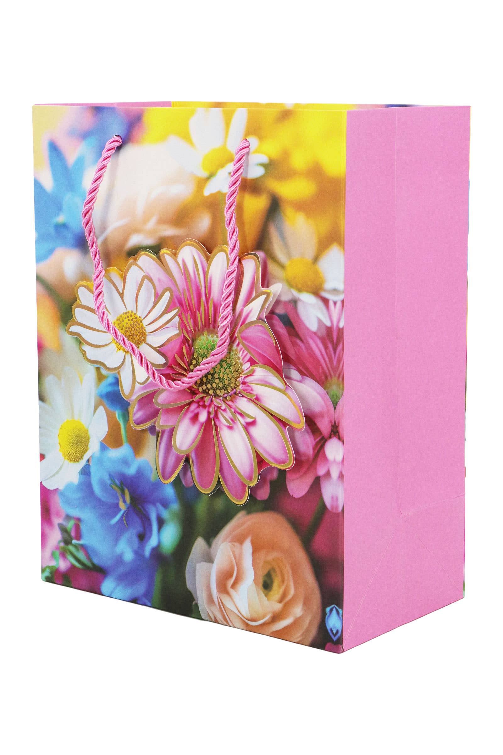 ASSORTITI Borsa regalo in carta opaca floreale margherita 3D - 12 pezzi in vendita all'ingrosso su Faire9