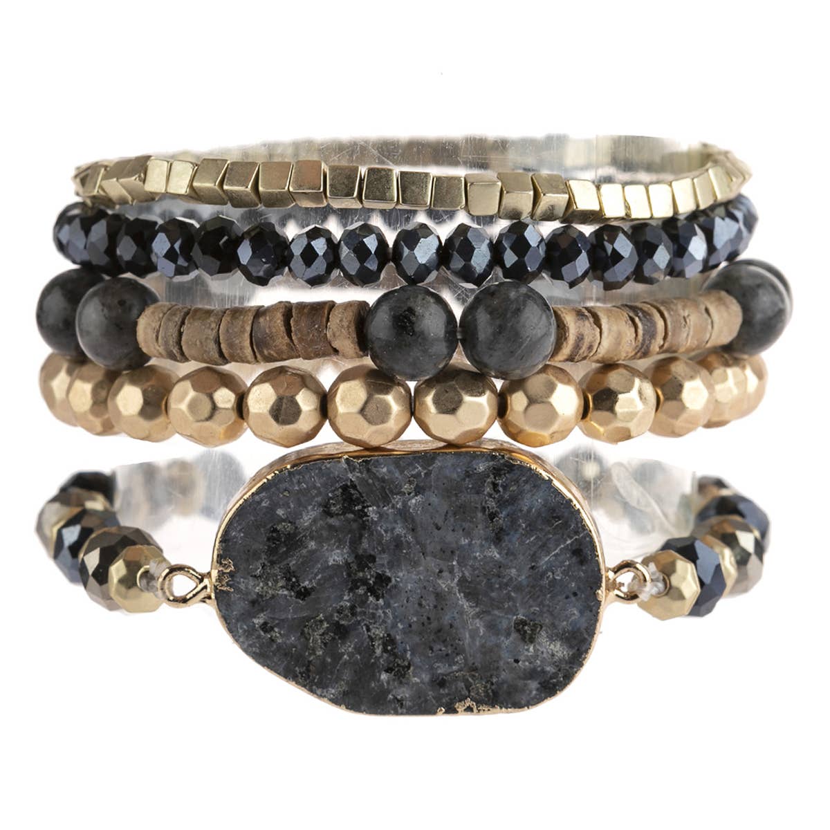 MYS Wholesale Inc - Wholesale Charm/Dangle Bracelet - Mixed Beads With Stone Charm Bracelet0