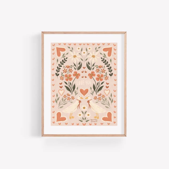 Megan Lindsey Illustration - Vente Affiche d'art - Impressions « Je t'aime »1
