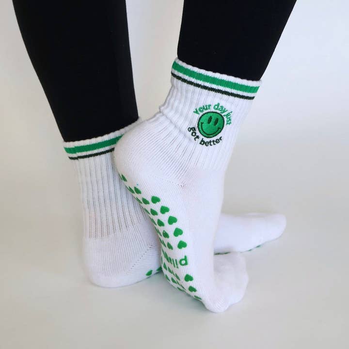 Your Day Just Got Better Grip Socks for wholesale by Pilabarre