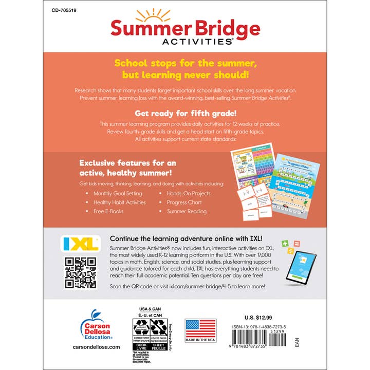 Carson Dellosa Education - Wholesale Book - Kids - Summer Bridge Activities, Grades 4 - 5