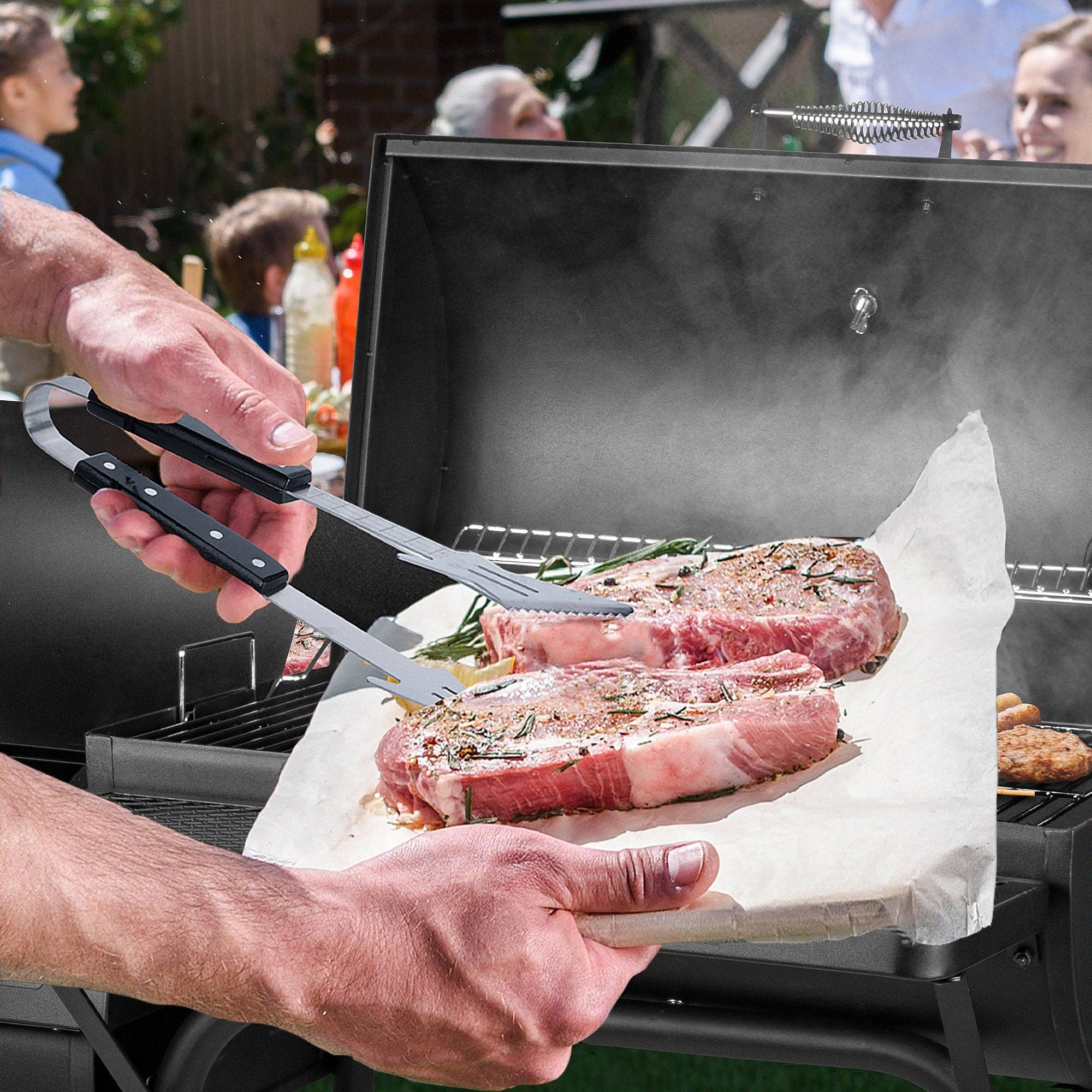 The Wine Savant /  Khen Glassware – wholesale Outdoor grill tools – GUTE BBQ Grilling Set, 4 Piece Guitar Stainless Steel2