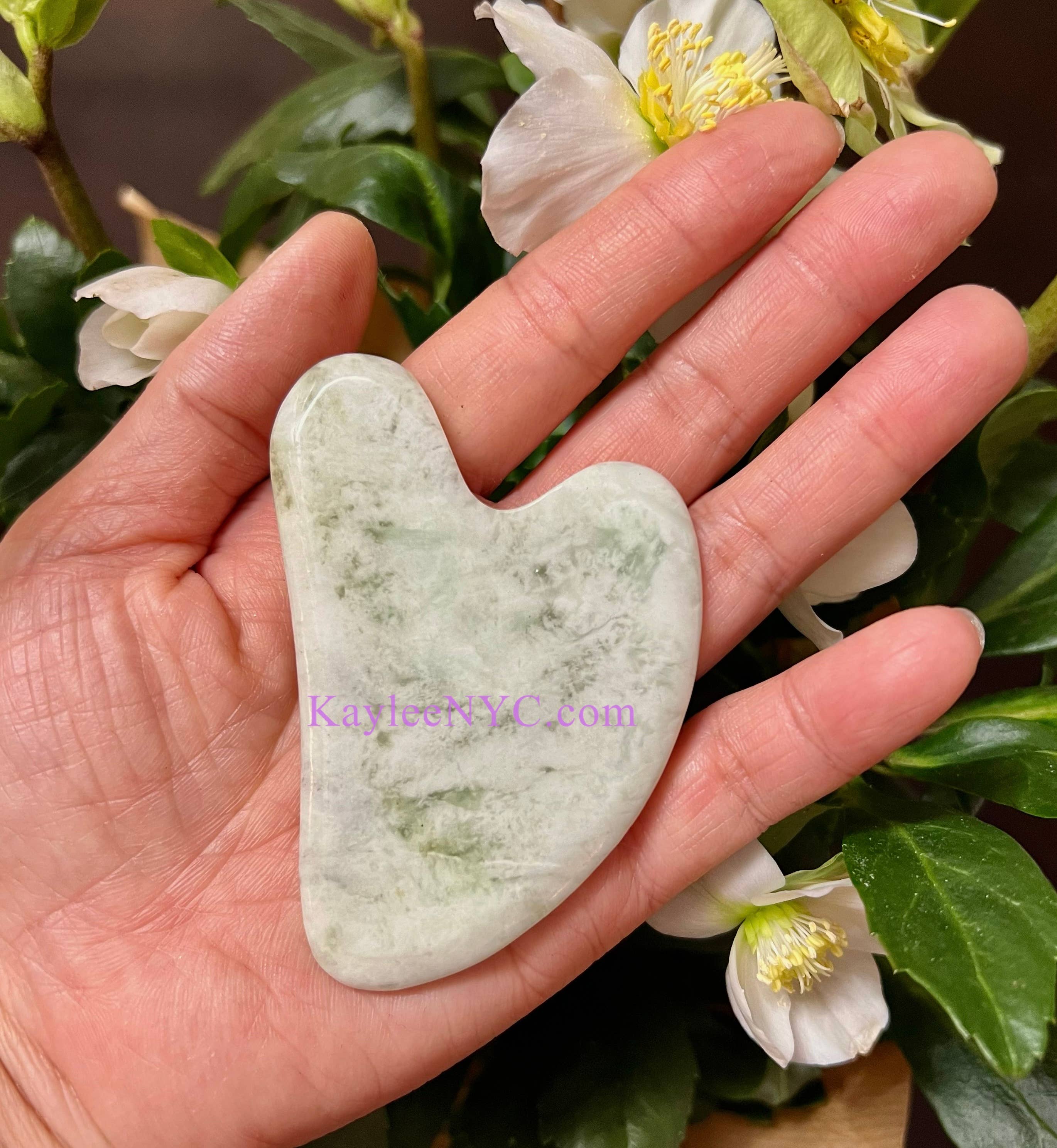 KayleeNYC - Wholesale Gua Sha Tool - Natural Jade Gua Sha Facial Massage Heart3