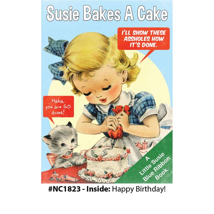 Magik Missile - Wholesale Birthday Card - "Susie Bakes A Cake" - Birthday Card