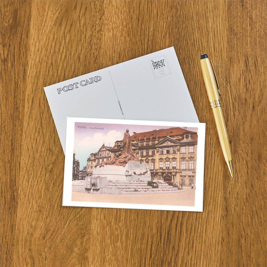 Found Image Press - Wholesale Postcard - Postcard MF-814 Jan Hus Statue, Prague, 1