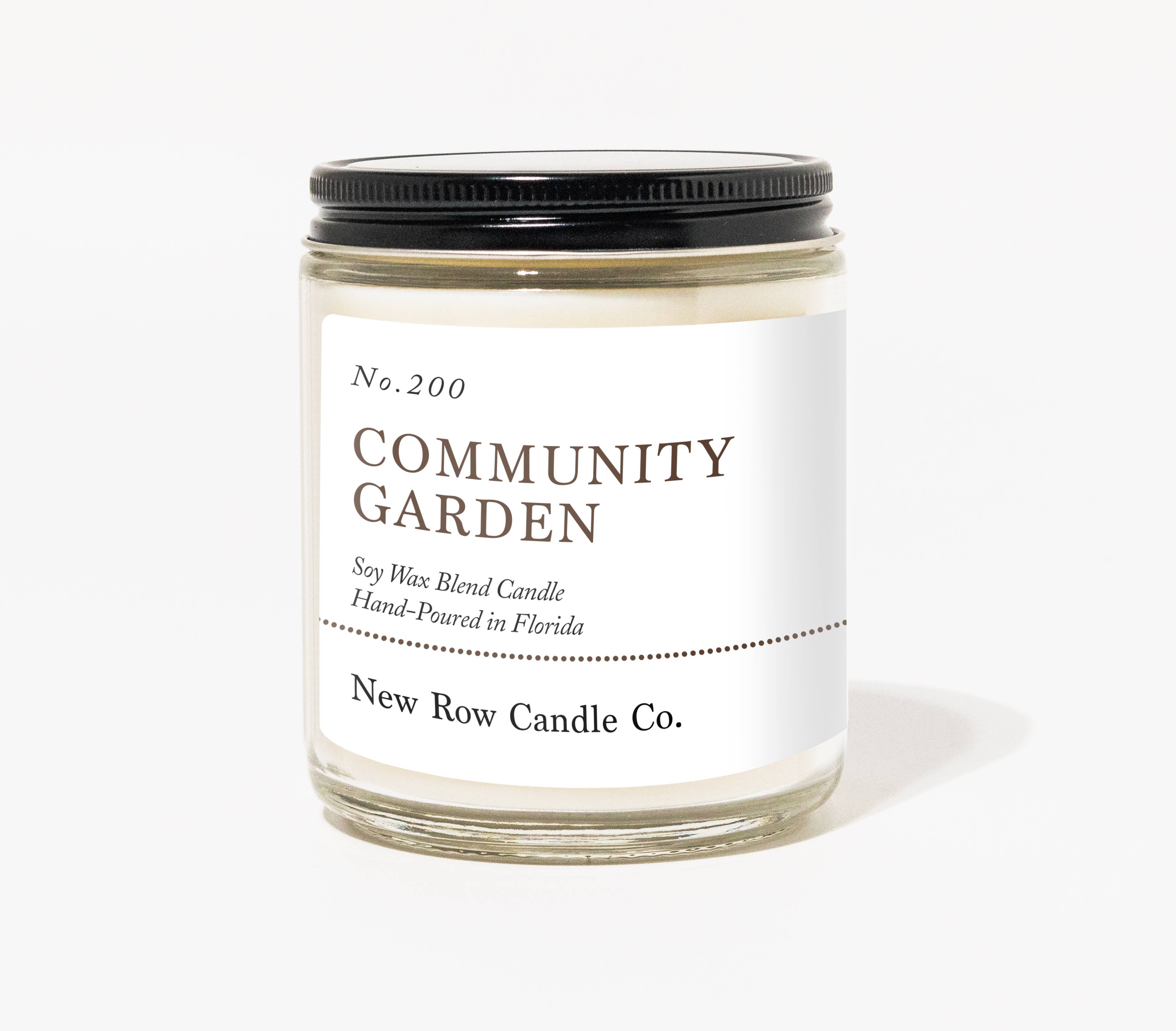 New Row Candle Co. - Wholesale Jar/Filled Candle - Community Garden Wood Wick Farmhouse Candle1
