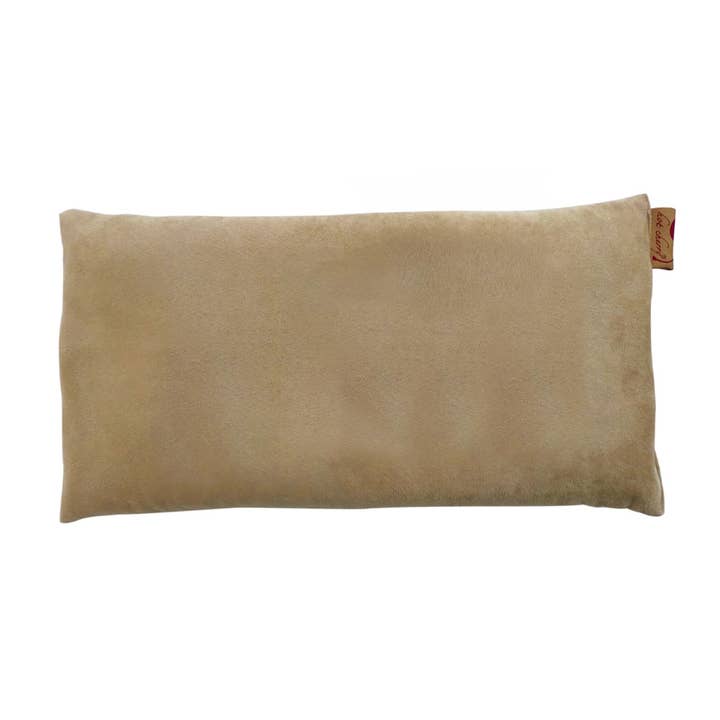 Hot Cherry Pillows - Wholesale Hot/Cold Compress - Large Rectangle Tan Ultra-suede in Pie Box 1