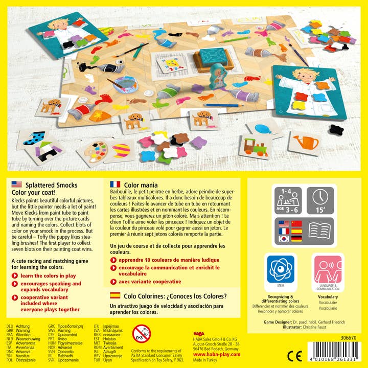 Amaroni - Wholesale Board Game - HABA - Splattered Smocks - Board Game
