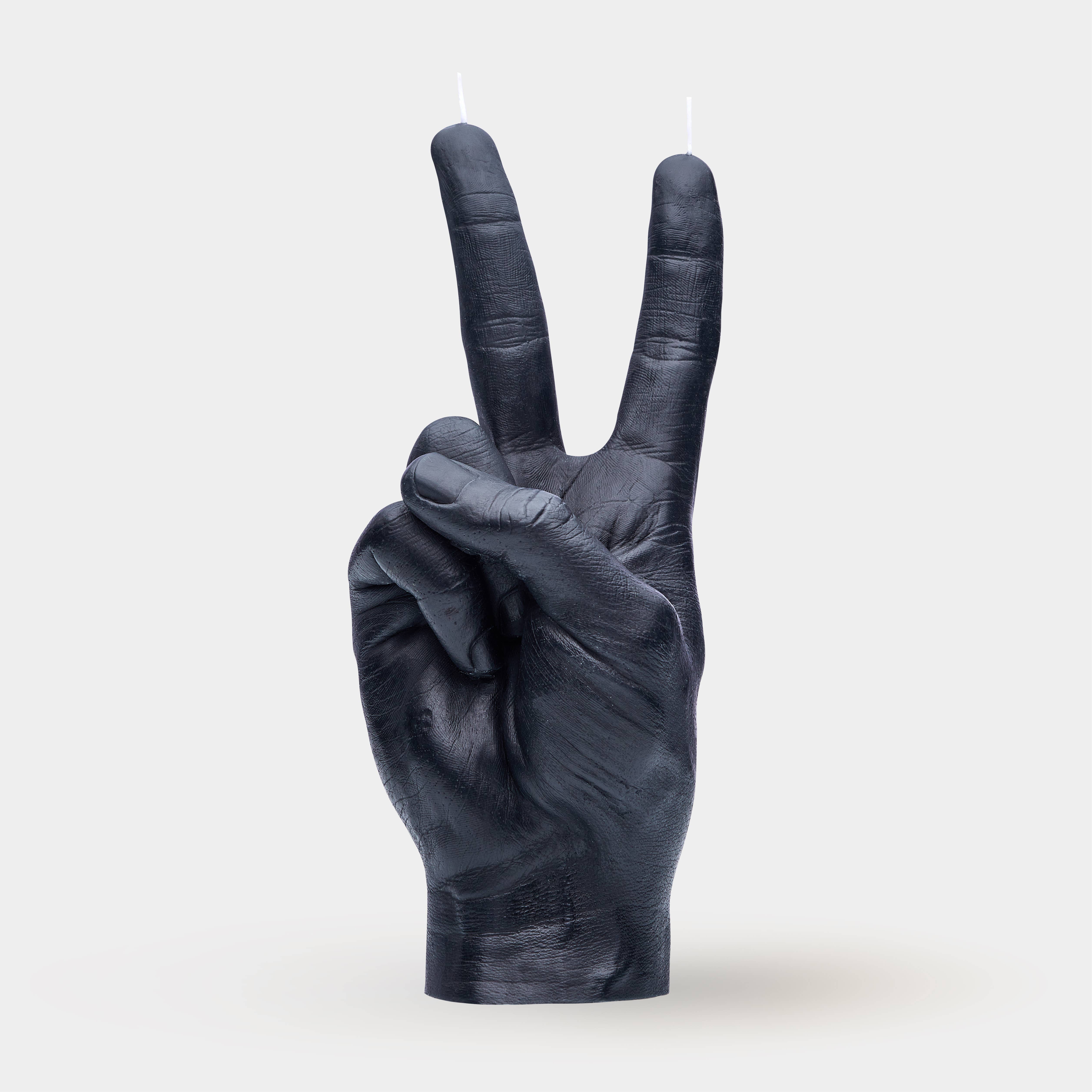 CandleHand (Free Duties for US) - Wholesale Novelty Candle - Peace Candle - 8''Tall - Realistic Skin Texture - 2 Wicks5