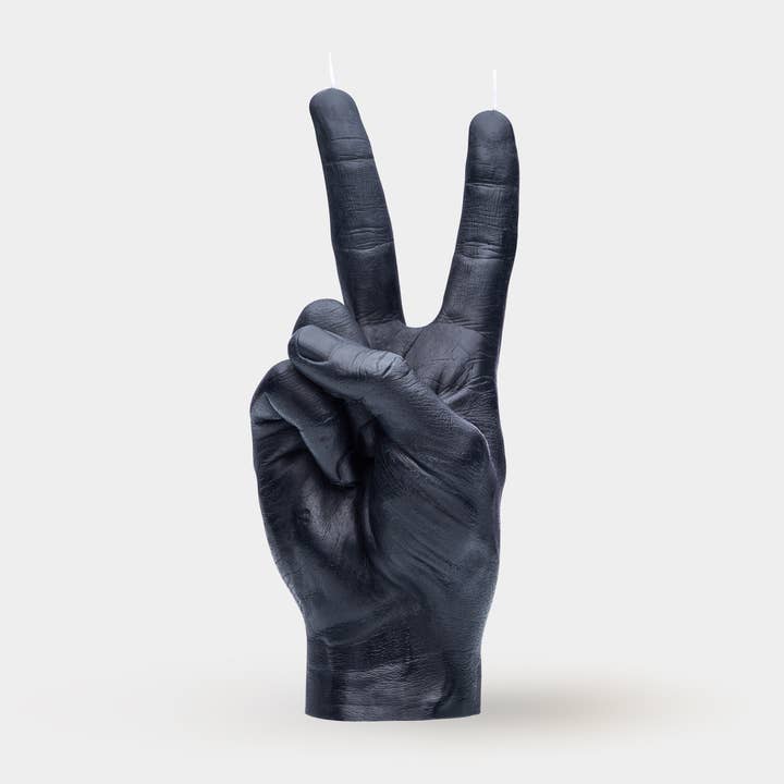 CandleHand (Free Duties for US) - Wholesale Novelty Candle - Peace Candle - 8''Tall - Realistic Skin Texture - 2 Wicks5