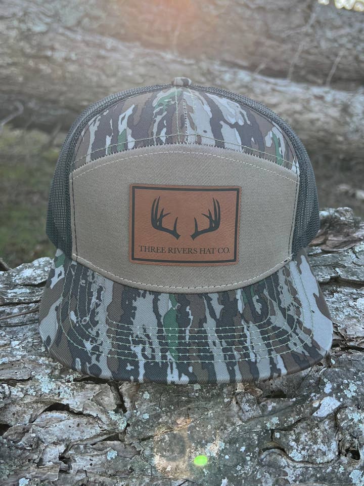 Deer Horns- Flatbill Snapback - Realtree Camo for wholesale by Three Rivers Hat Co.