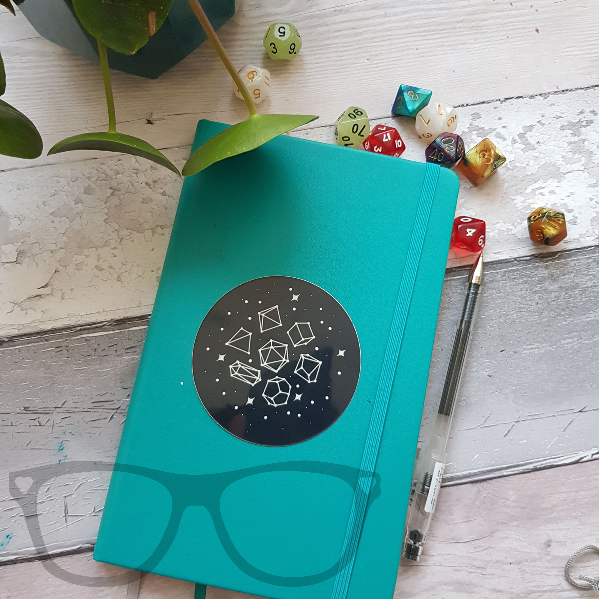 Mini Geek Boutique - Vendita all'ingrosso Adesivo - Adesivo rotondo costellazione di dadi fosforescenti4