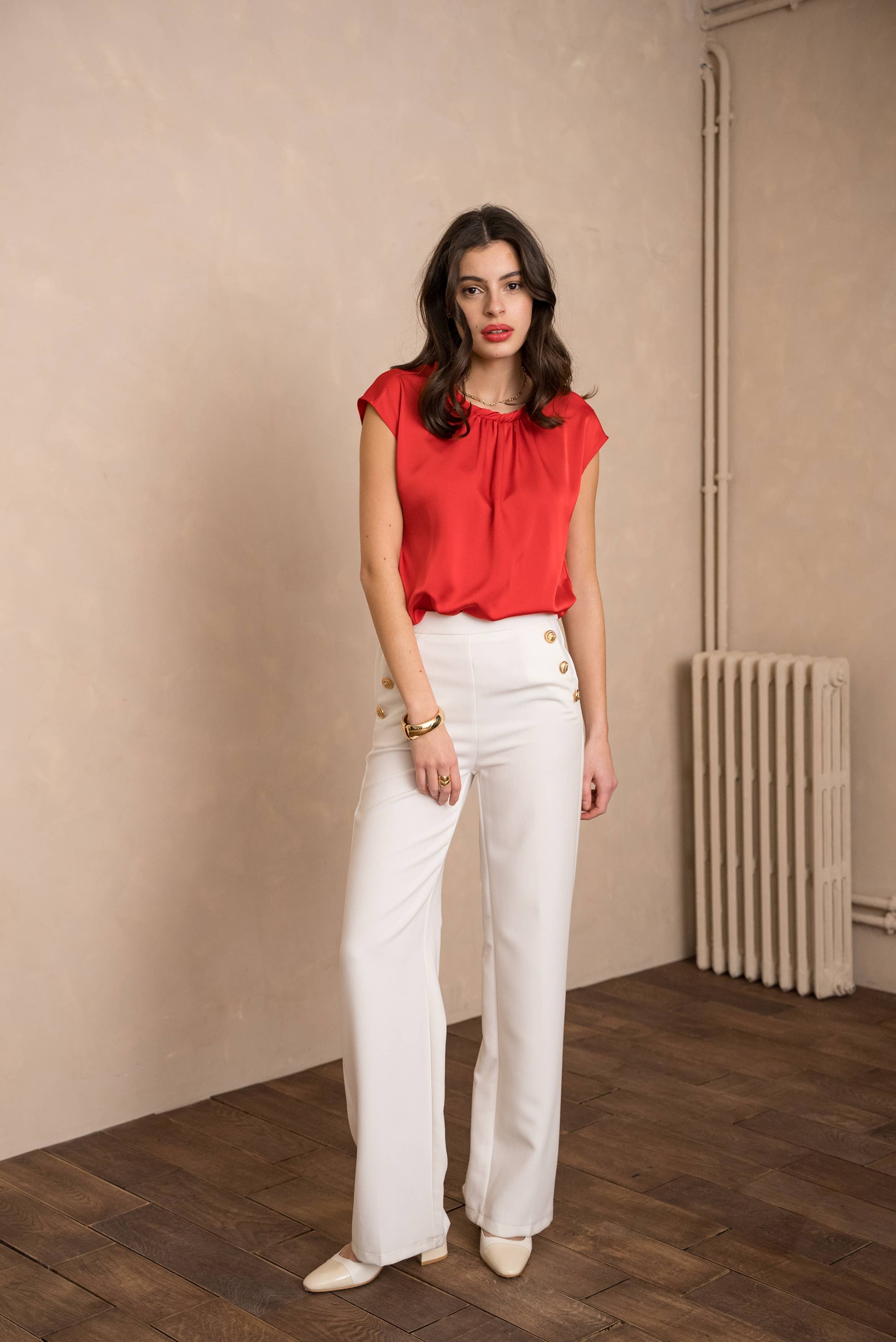 LULUMARY - Wholesale Blouse - Women's - Satin top H161A27