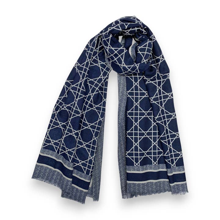 Vierkante Cirkel Wolmix Print Sjaal voor wholesale door Lili Scarves (US Duty Free)