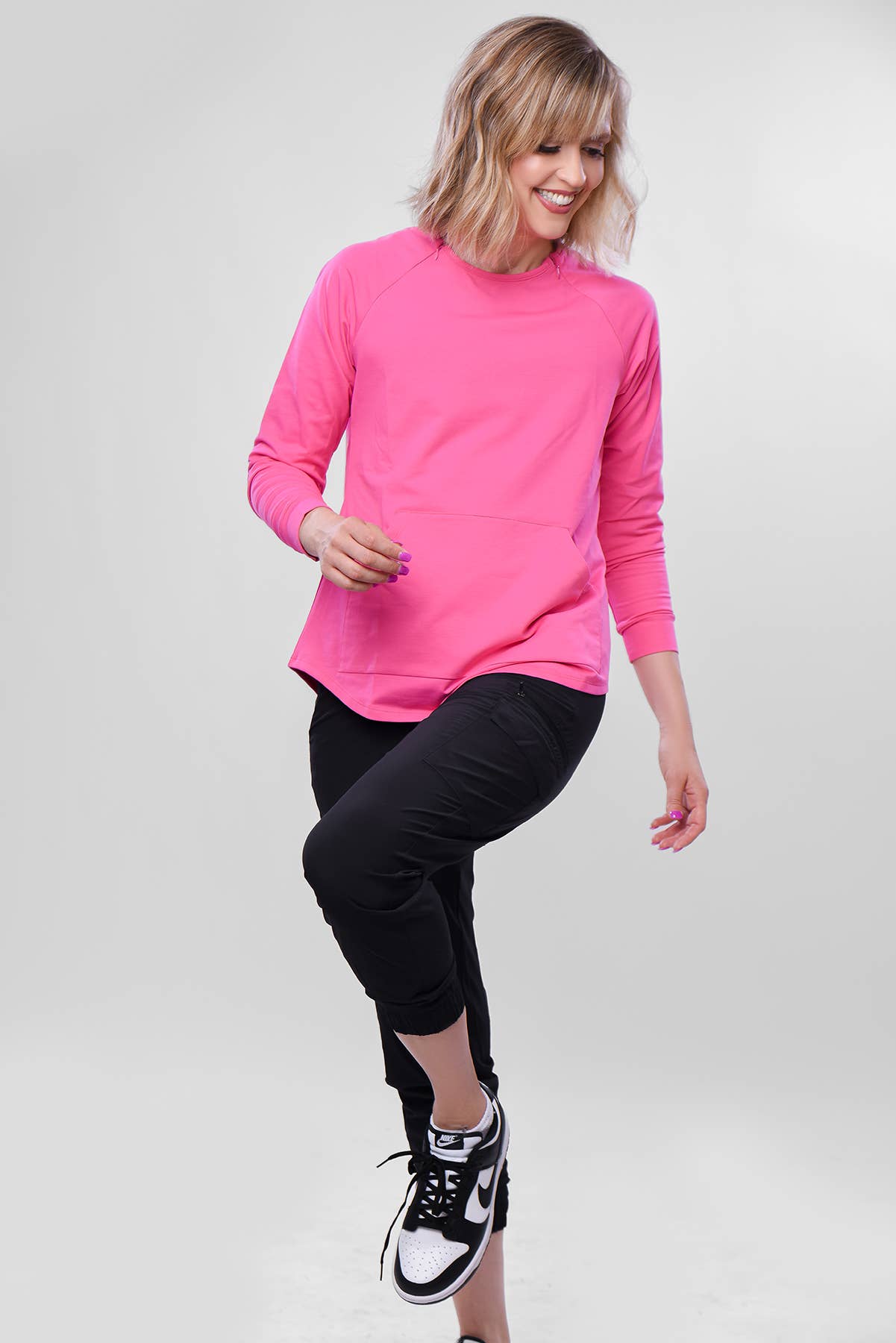 BAO – wholesale T-shirt (utan tryck) – Dam – Chemo Comfort Raglan – Dubbel dragkedja för portåtkomst topp6