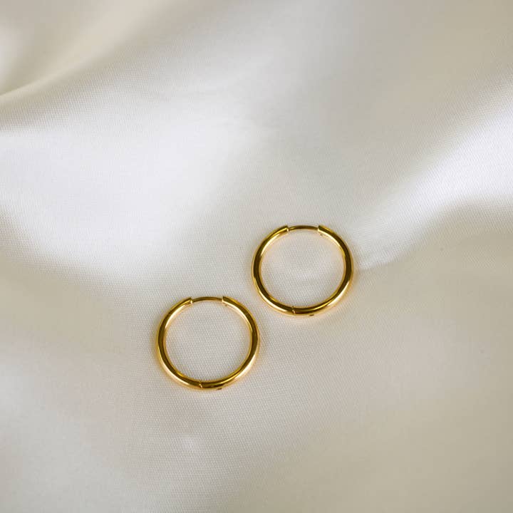 TISH jewelry - Wholesale Hoop Earrings - Sage // Simple Round Hoops